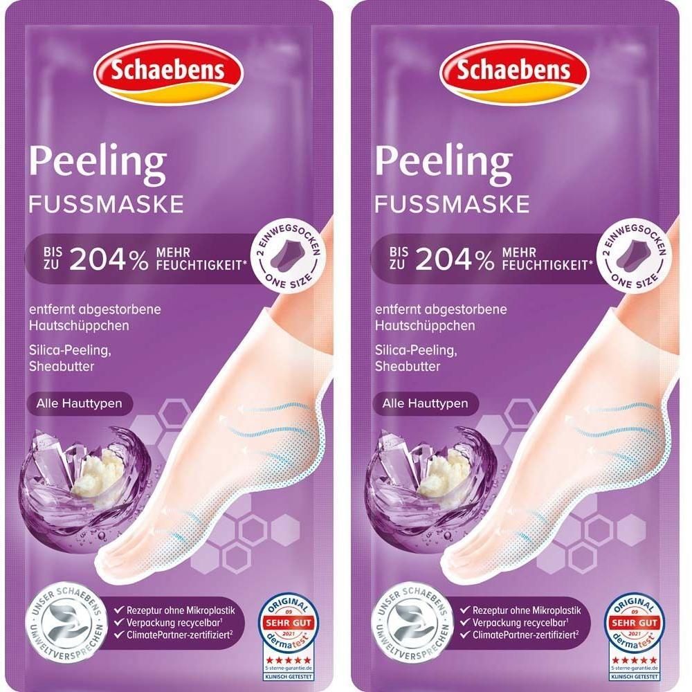 Schaebens Peeling Fußmaske 2x 2x2 St Körperpflege