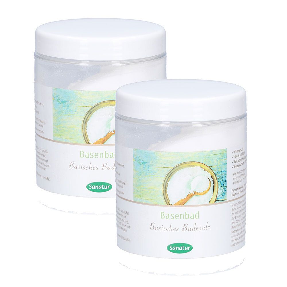 Basenbad basisches Badesalz 2x 2x1000 g Salz