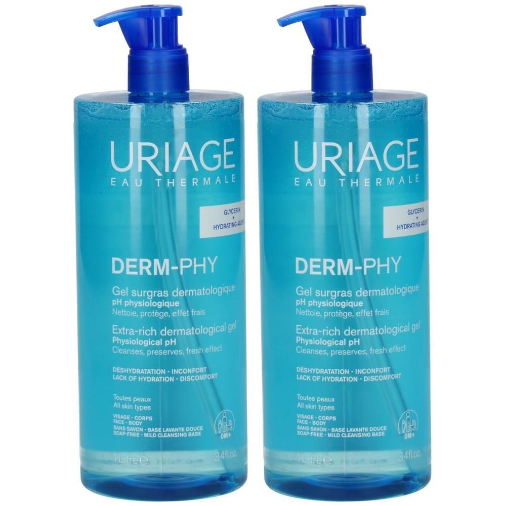 Uriage Derm-Phy Duschgel 2x 2x1 l Gel