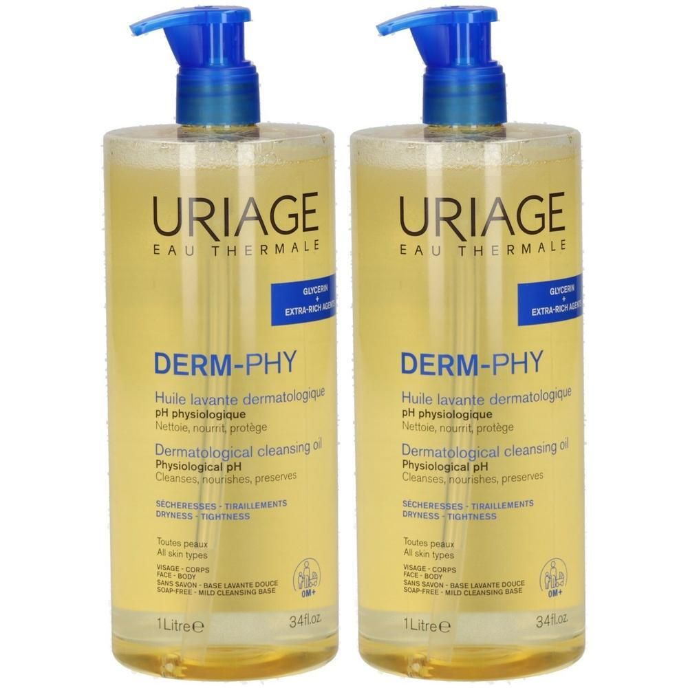Uriage Derm-Phy Duschöl 2x 2x1 l Öl