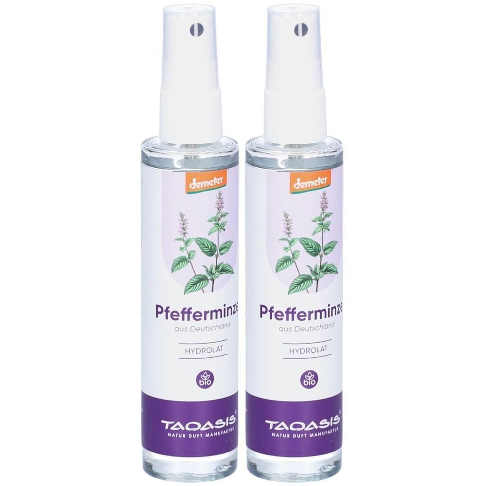 Pfefferminze Öl Hydrolat demeter Deutschland 2x 2x50 ml