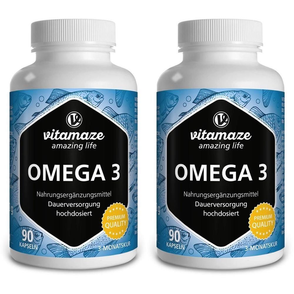 Omega-3 1000 mg EPA 400/Dha 300 hochdosiert Kaps. 2x 2x90 St Kapseln