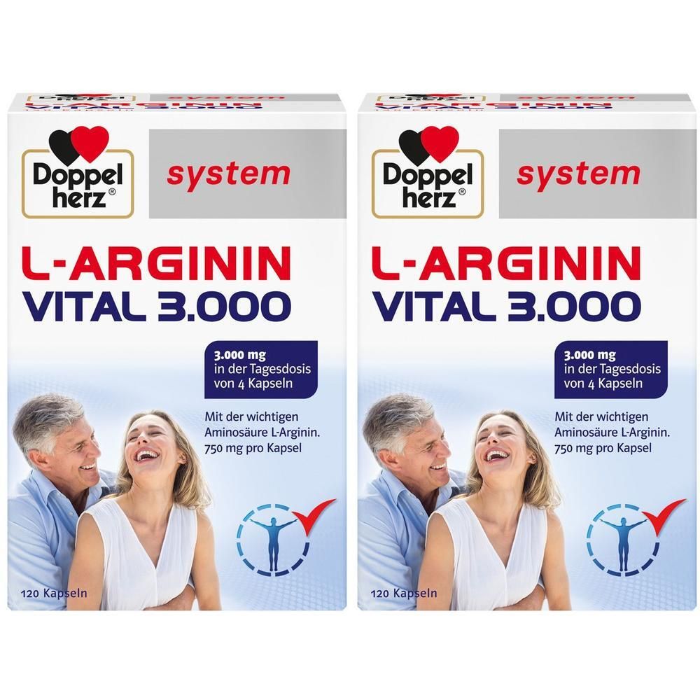 Doppelherz L-Arginin Vital 3.000 system Kapseln 2x 2x120 St