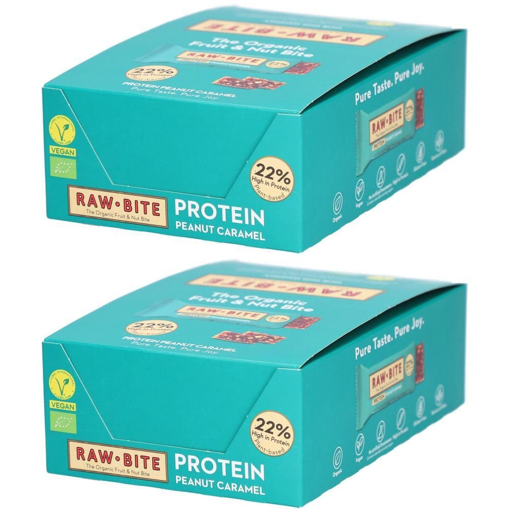 RAW Bite – Protein Peanut Caramel 12x45g 2x 2x12x45 g