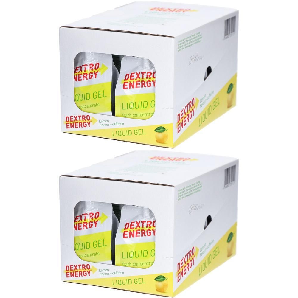 Dextro Energy Liquid Gel, Zitrone-Koffein 2x 2x18x60 ml Gel
