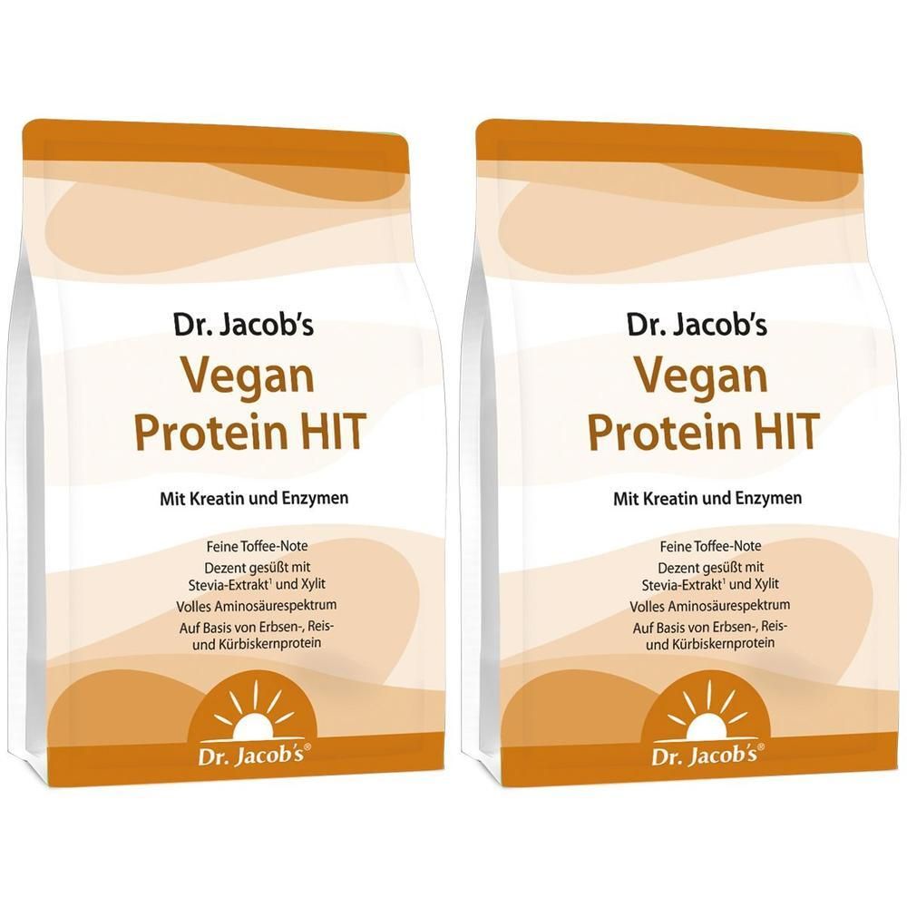 Vegan Protein HIT Dr.Jacob's Pulver 2x 2x1000 g