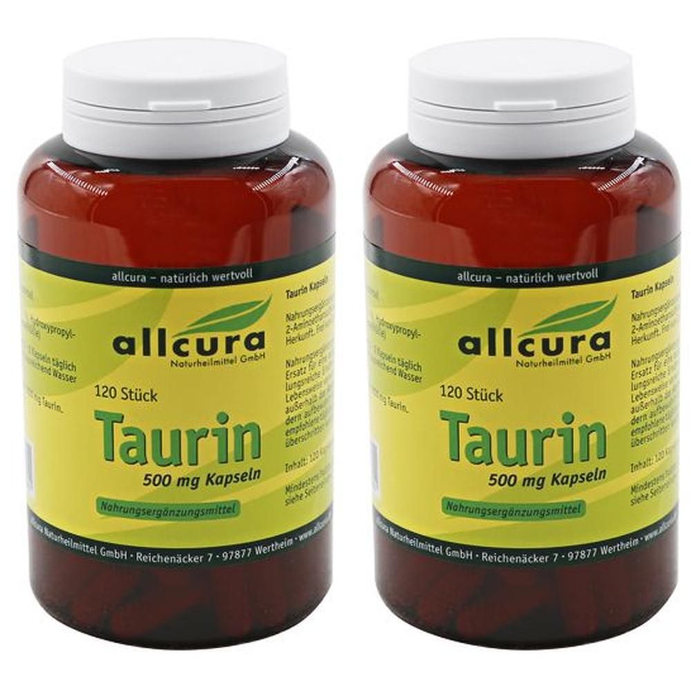 Taurin 500 mg Kapseln 2x 2x120 St