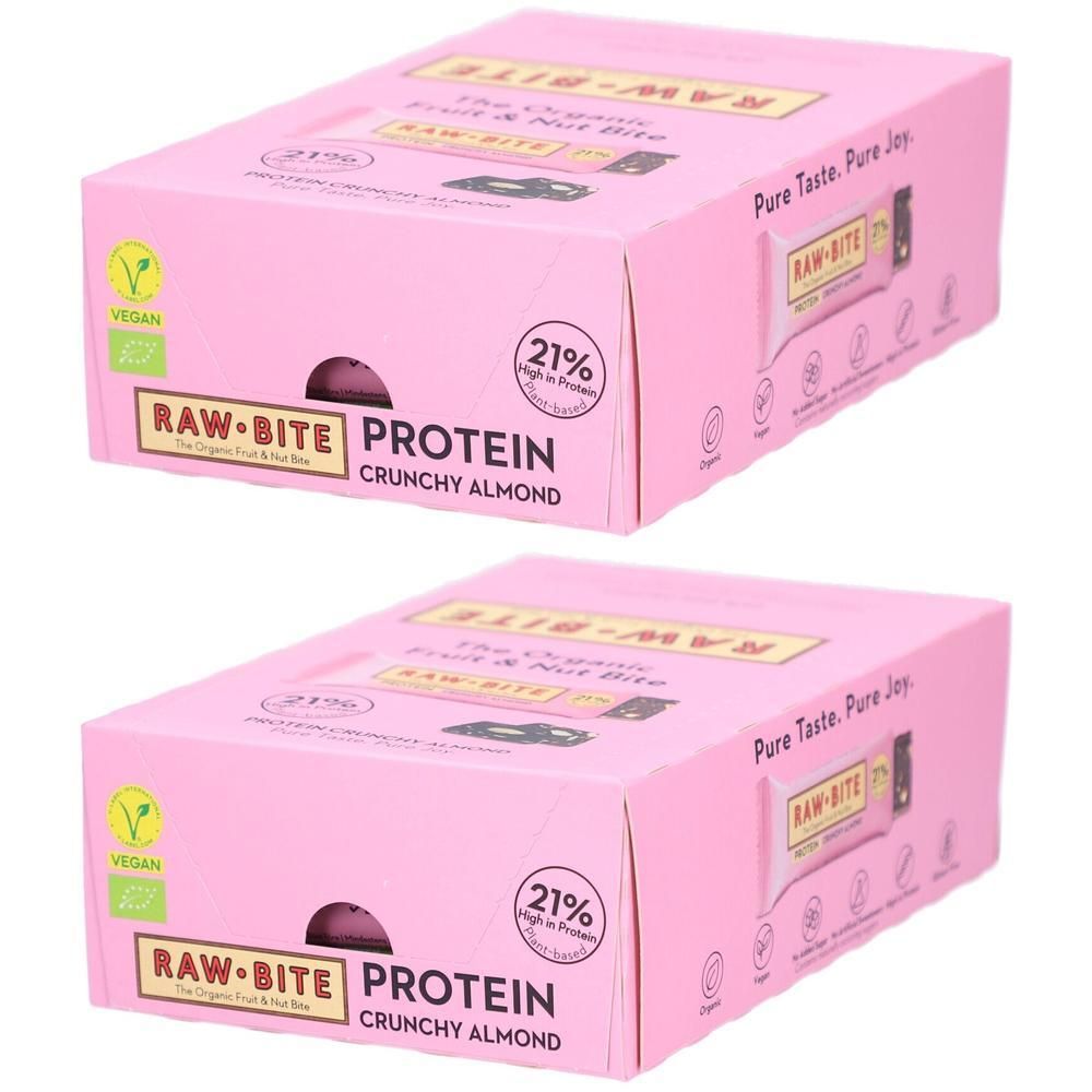 RAW Bite – Protein Chrunchy Almond 12x45g 2x 2x12x45 g Riegel