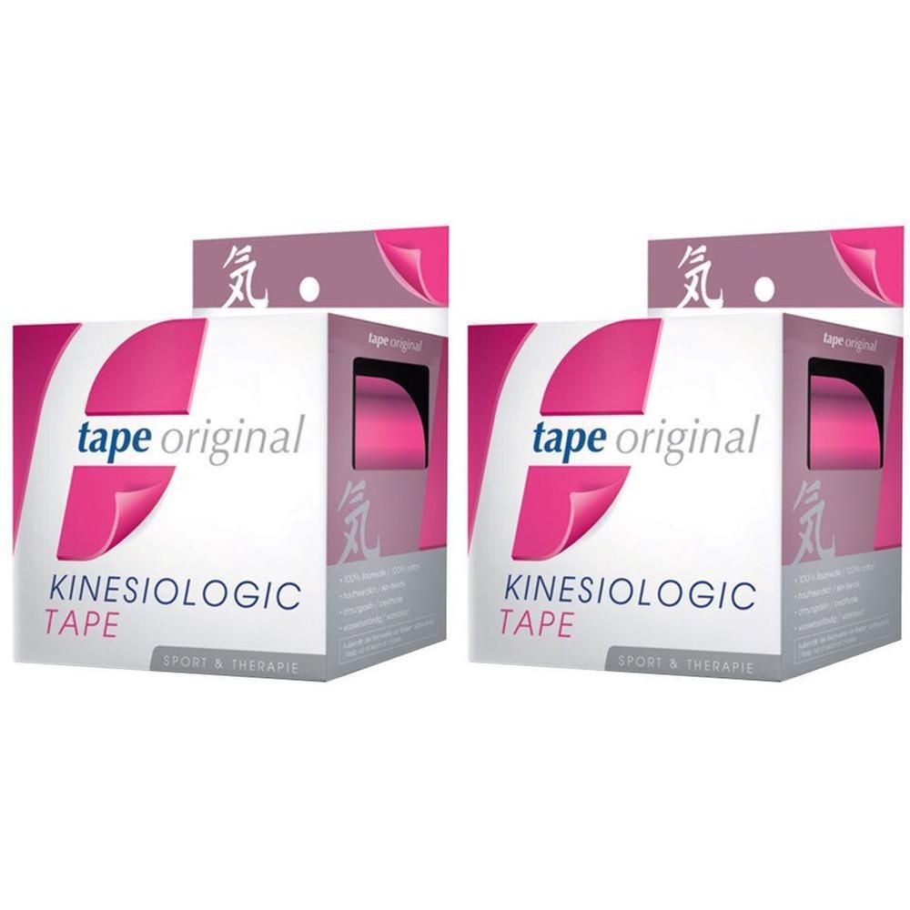 Kinesiologic tape original 5 cmx5 m pink 2x 2x1 St Verband
