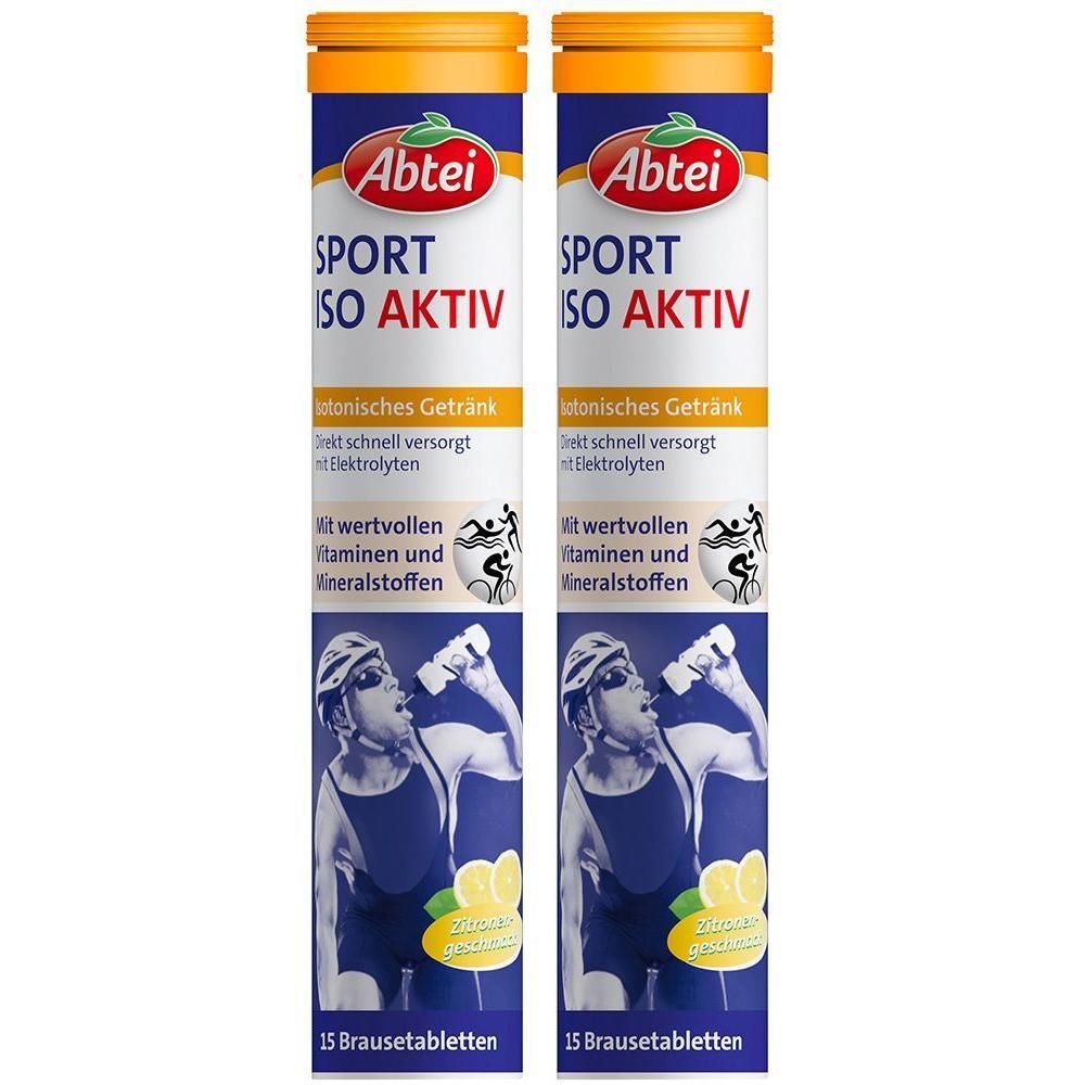 Abtei Sport Iso Aktiv Vitamine+Mineralstoffe 2x 2x15 St Brausetabletten