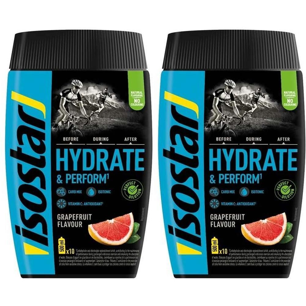 Isostar Hydrate & Perform Powder Grapefruits 2x 2x400 g Pulver