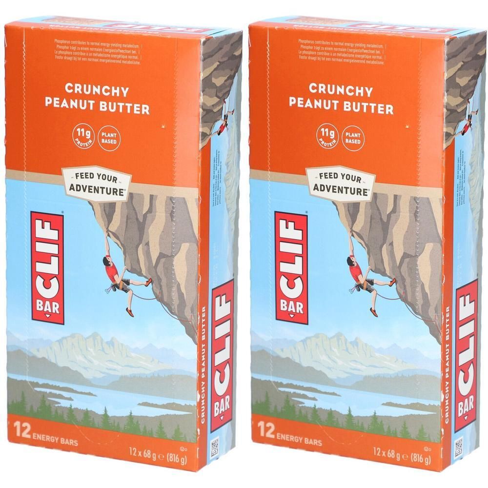Clif Bar, Crunchy Peanut Butter, Riegel 12x68g 2x 2x12x68 g