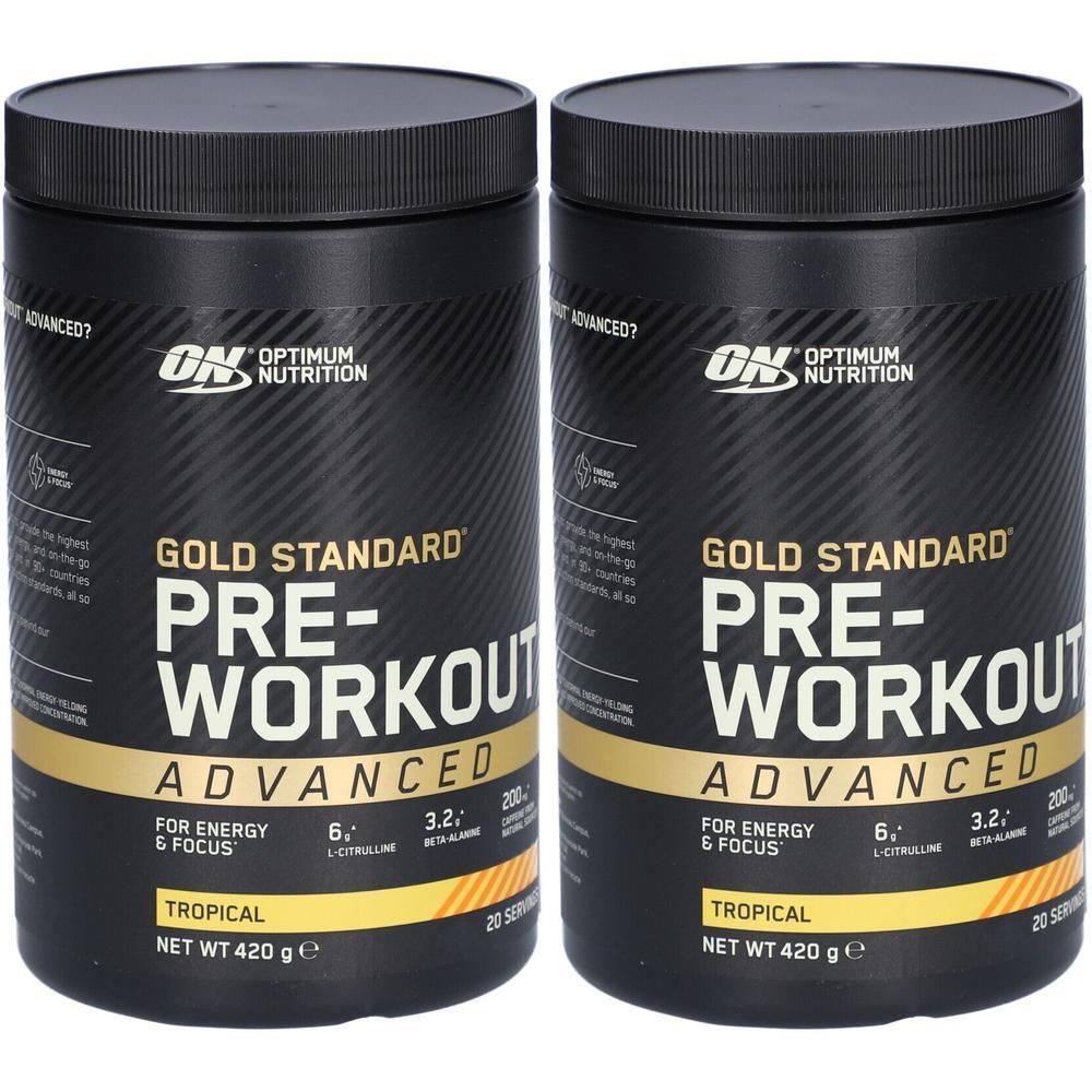 Optimum Nutrition Gold Standard Pre Workout Advanced 420G Tropical 2x 2x420 g