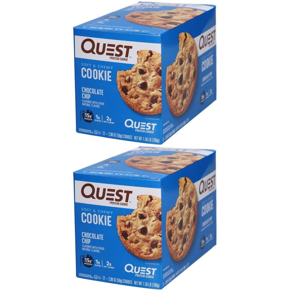 Quest Protein Cookie Chocolate Chip 2x 2x12x59 g