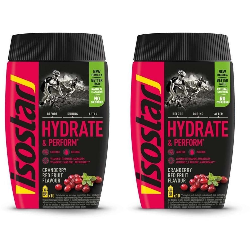 Isostar Hydrate & Perform Powder Cranber.red Fruit 2x 2x400 g Pulver
