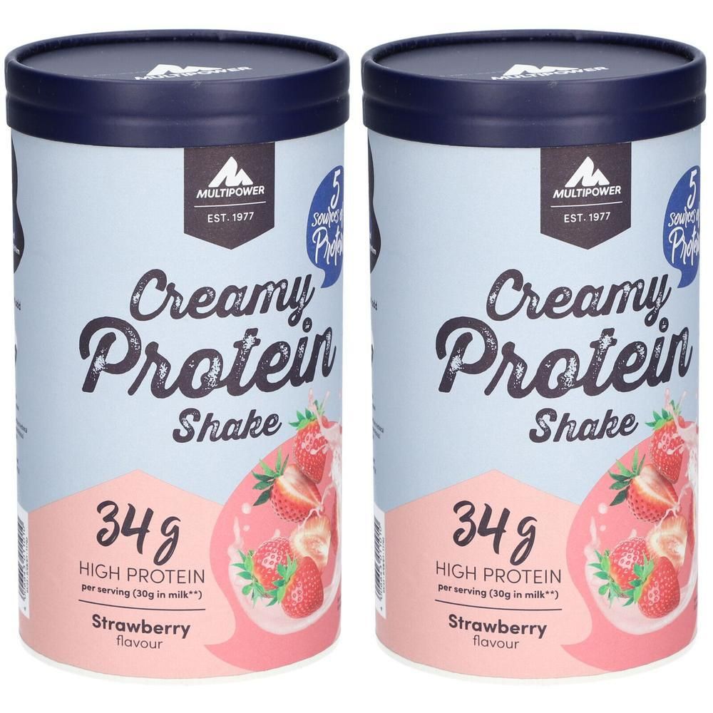 Multipower Creamy Protein Shake Erdbeere 2x 2x420 g Pulver
