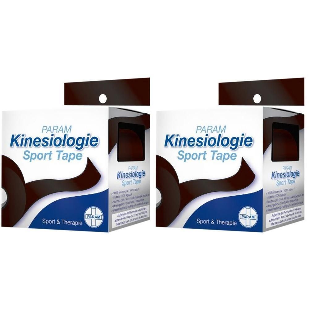 Kinesiologie Sport Tape 5 cmx5 m schwarz 2x 2x1 St Verband