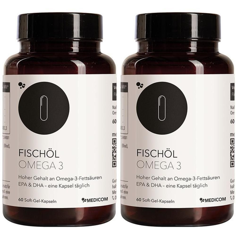 Fischöl Omega-3 Weichkapseln 2x 2x60 St
