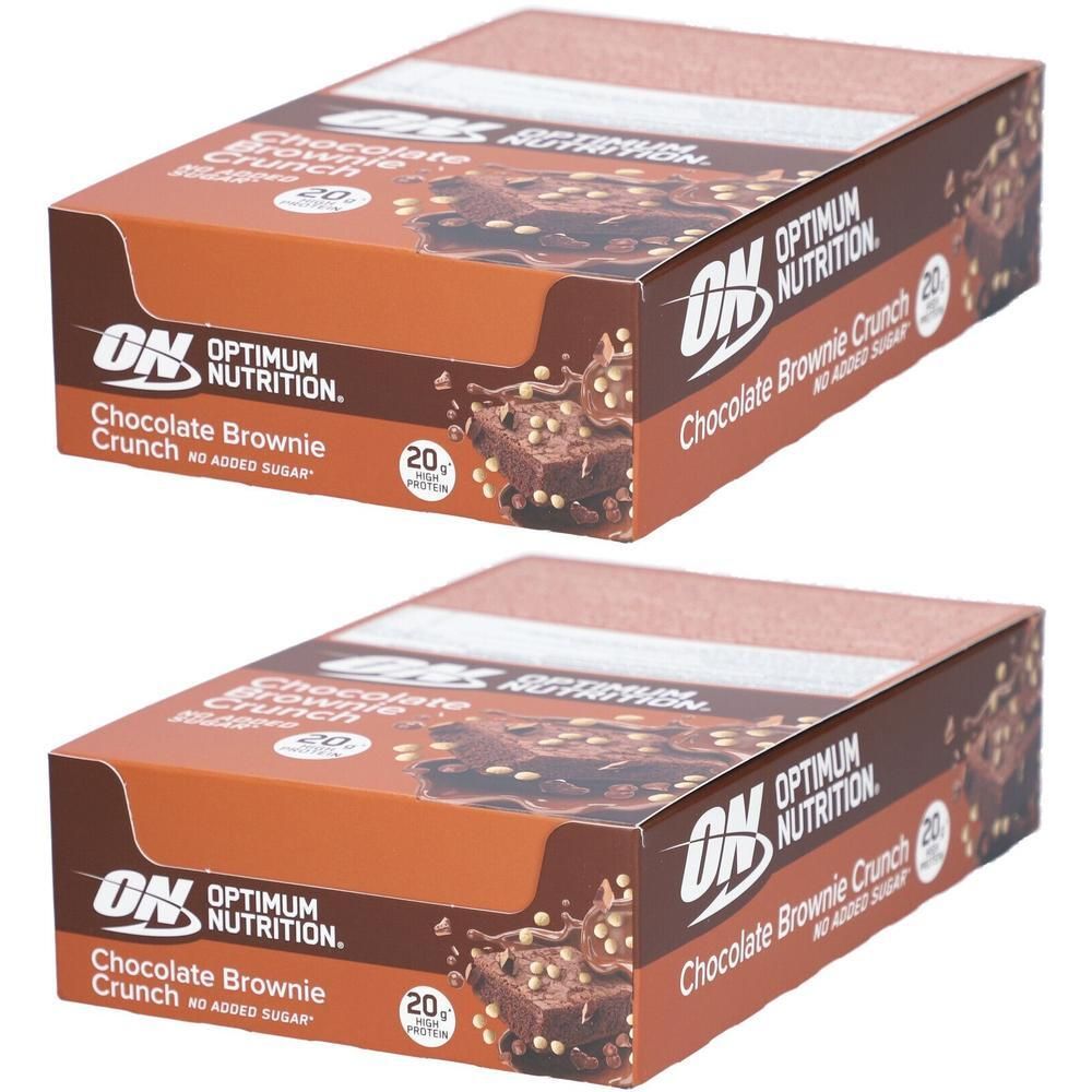 Optimum Nutrition Chocolate Brownie Crunch Bar 65G 2x 2x10x65 g