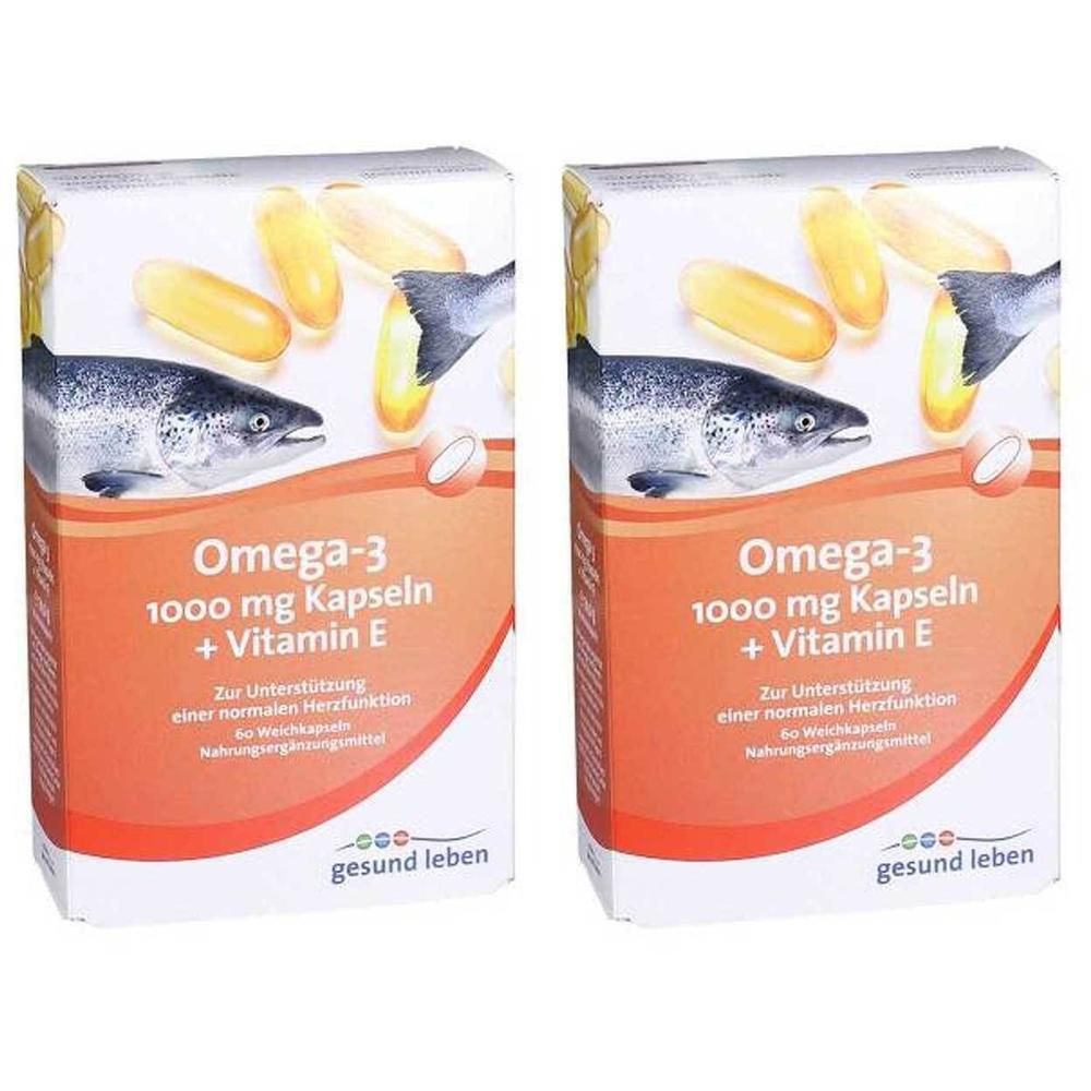 Gesund Leben Omega-3 1.000 mg Kapseln+Vitamin E 2x 2x60 St Kapseln