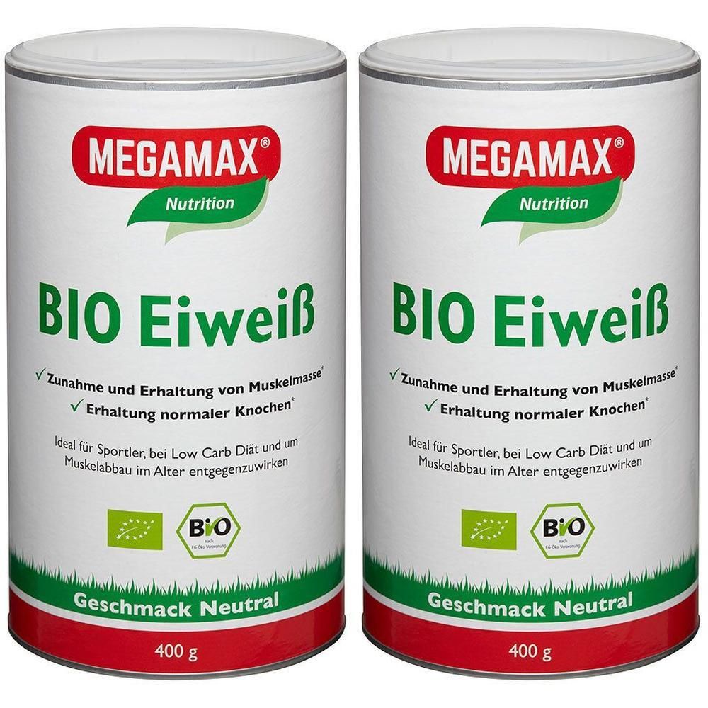 BIO Eiweiss Neutral Megamax Pulver 2x 2x400 g
