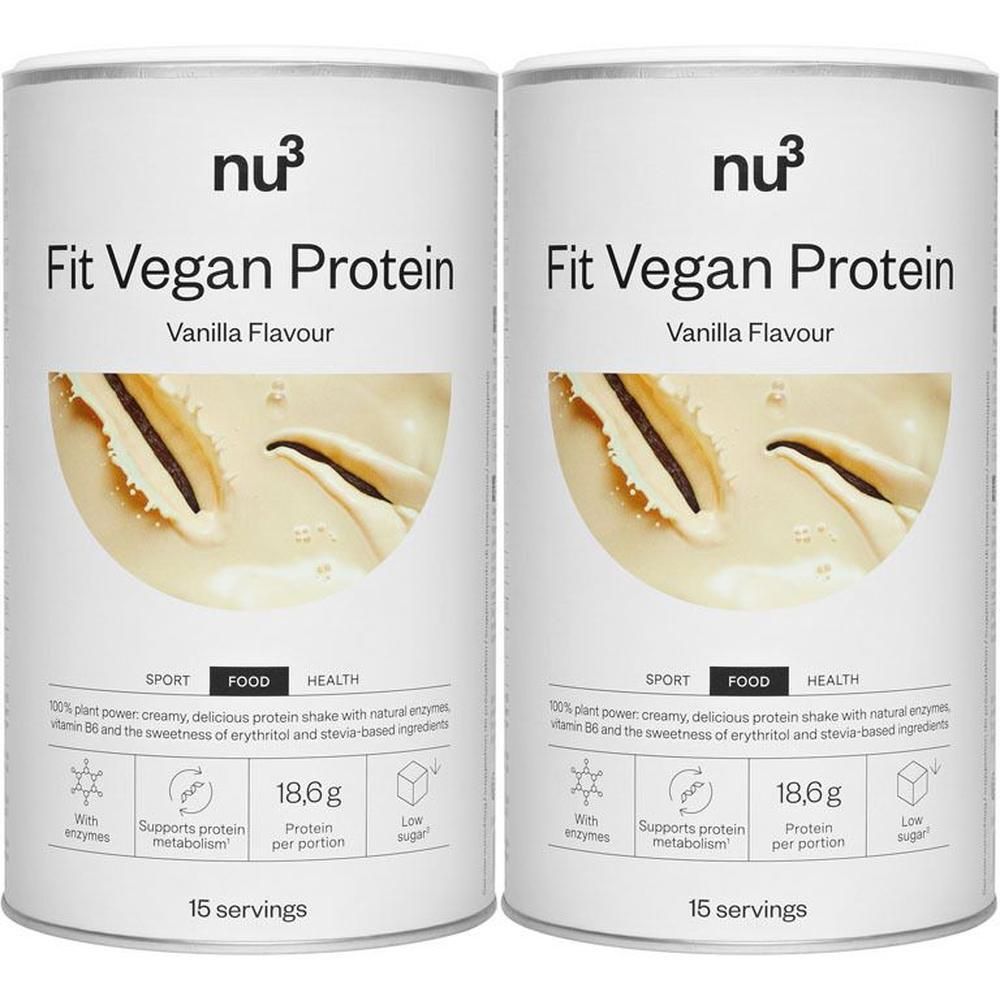 nu3 Fit Vegan Protein Vanilla 2x 2x450 g Pulver