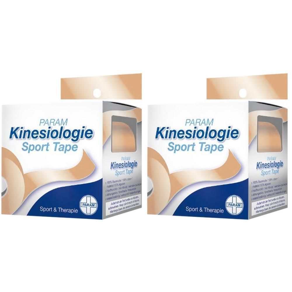 Kinesiologie Sport Tape 5 cmx5 m beige 2x 2x1 St Verband