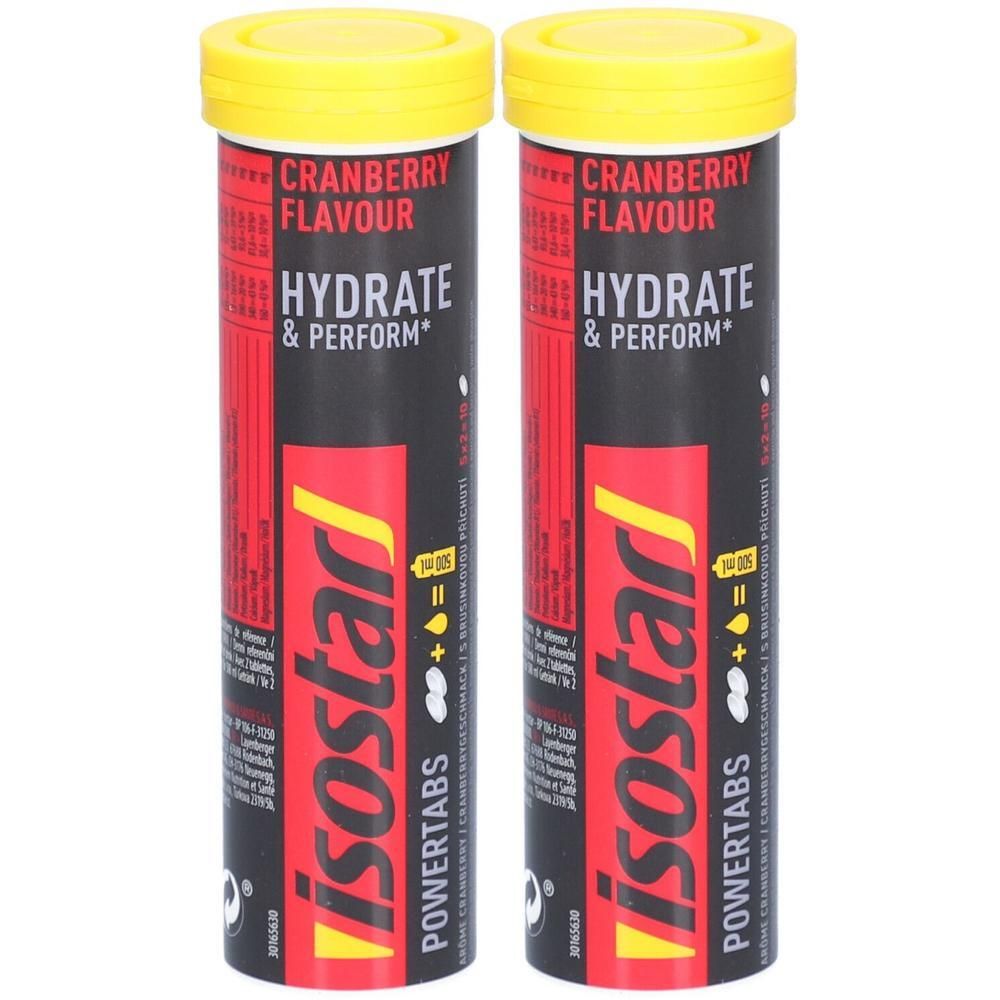 Isostar Powertabs Fast Hydration Cranberry BTA 2x 2x120 g Brausetabletten