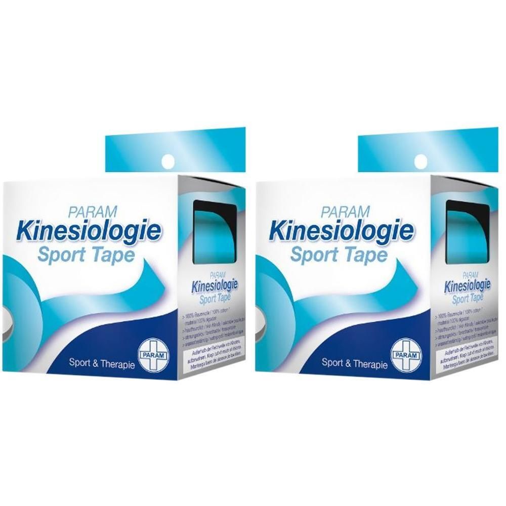 Kinesiologie Sport Tape 5 cmx5 m blau 2x 2x1 St Verband