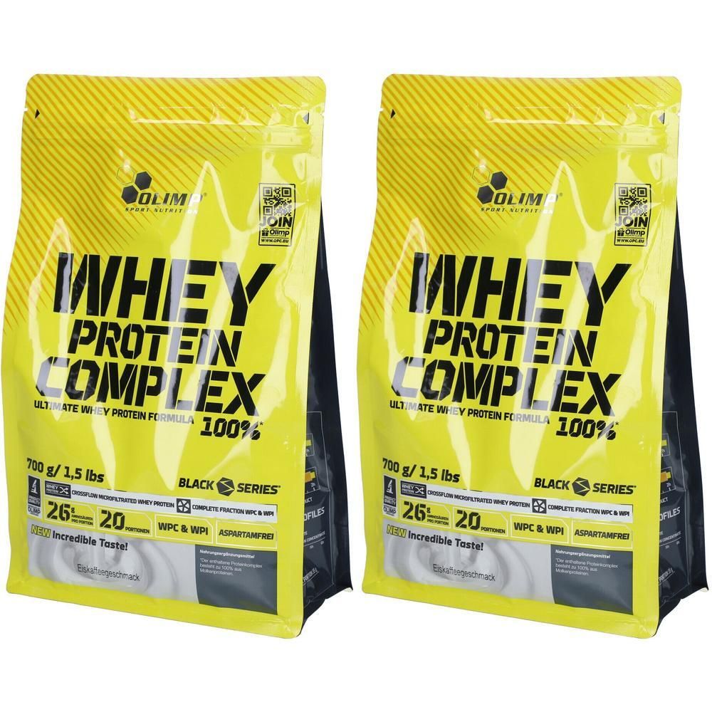 Olimp Whey Protein Complex 100 %, Eiskaffee, Pulver 2x 2x700 g