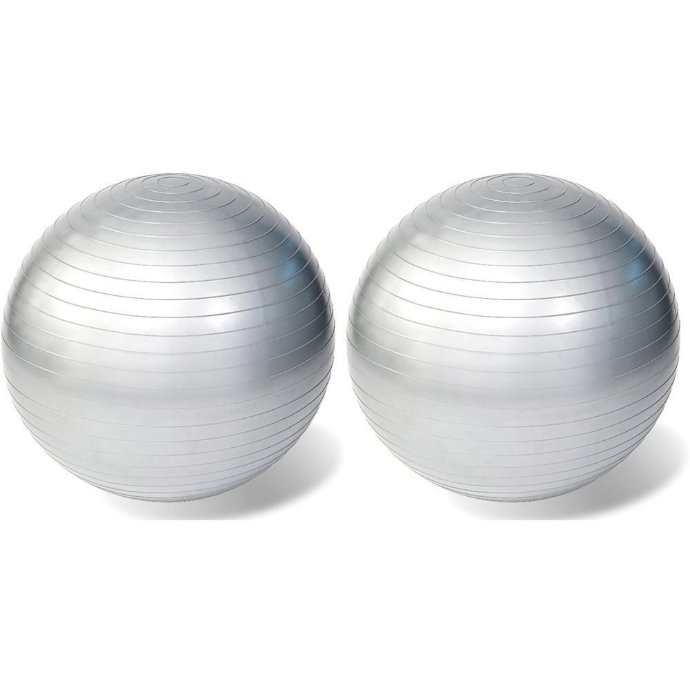 Gymnastikball Rehaforum 75 cm silber metallic 2x 2x1 St Ball new