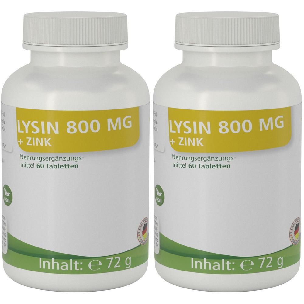 Lysin 800 mg+Zink Tabletten 2x 2x60 St