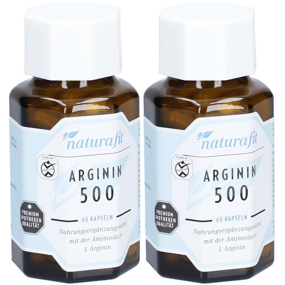 Naturafit Arginin 500 Kapseln 2x 2x60 St