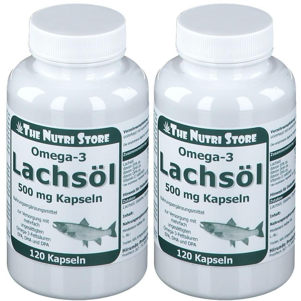 Omega-3 Lachsöl 500 mg Kapseln 2x 2x120 St