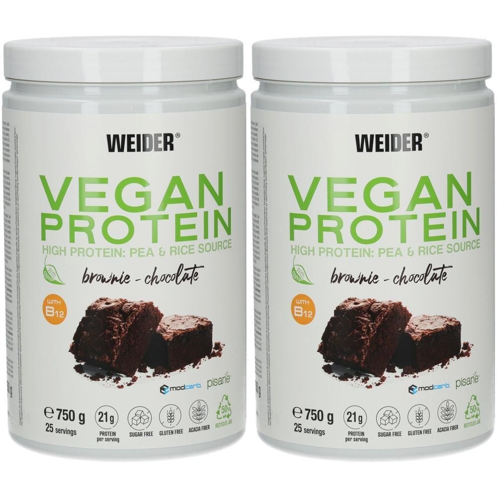 Vegan Protein (750g) Brownie - Chocolate 2x 2x750 g PUE new
