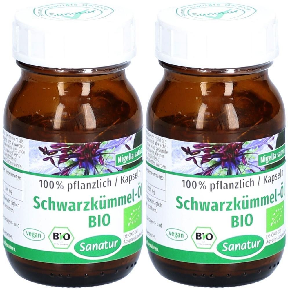 Schwarzkümmelöl Bio 100% pflanzlich Kapseln 2x 2x60 St