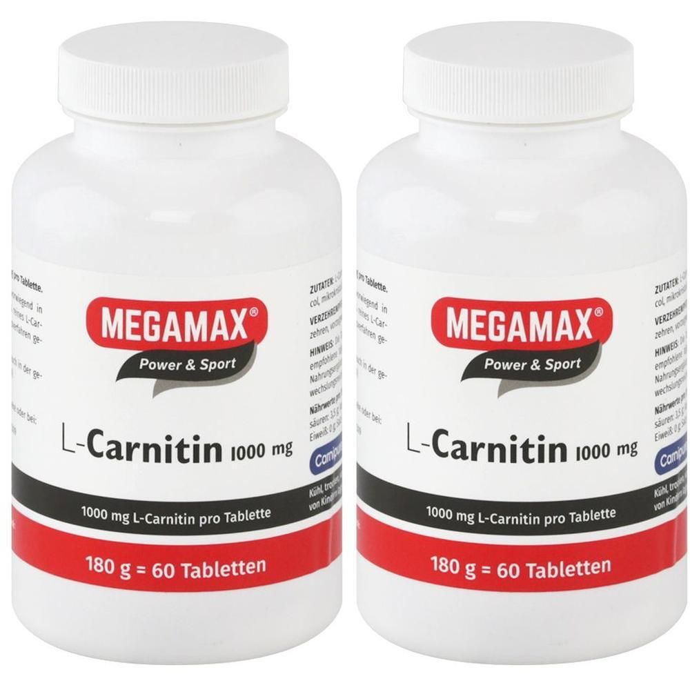 L-Carnitin 1000 mg Megamax Tabletten 2x 2x60 St