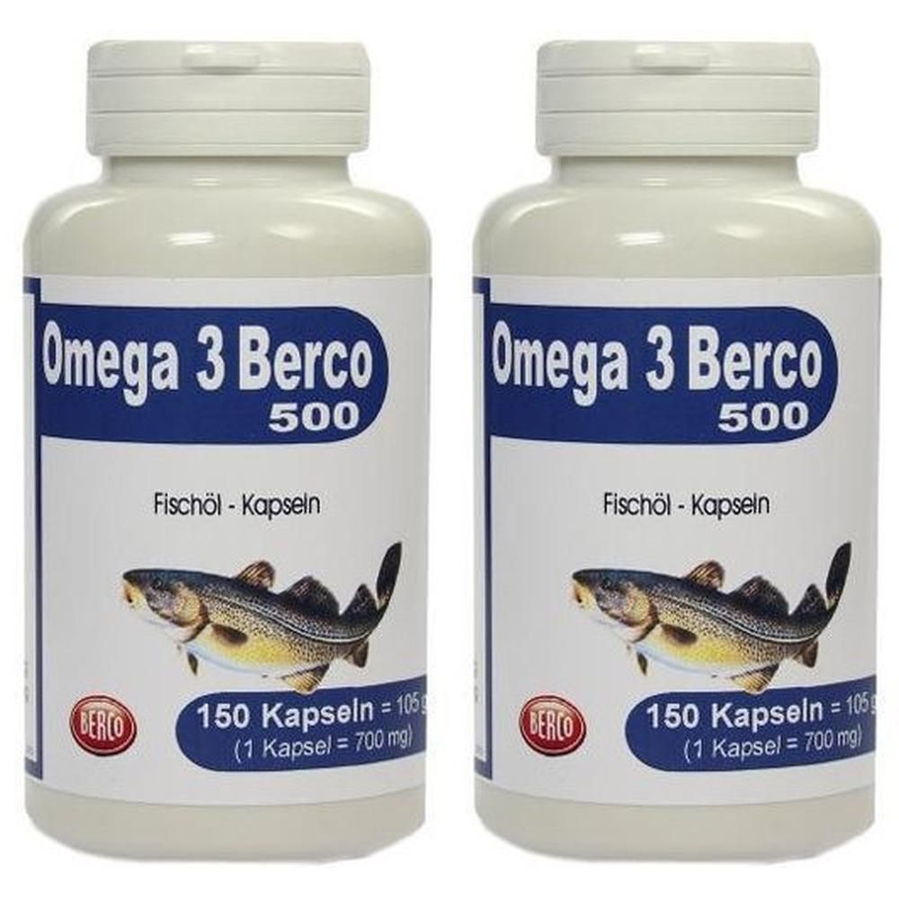 Omega-3 Berco 500 Kapseln 2x 2x150 St