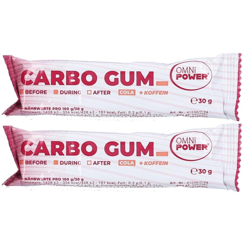 Omni Power Carbo GUM Cola mit Koffein 2x 2x30 g