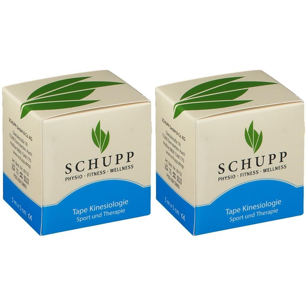 Schupp Tape Kinesiologie 5 cmx5 m blau 2x 2x1 St Verband