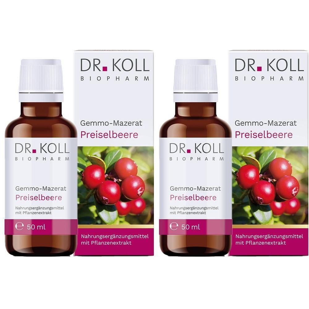 Gemmo-Mazerat Preiselbeere Dr.Koll Vitis Idaea Tro 2x 2x50 ml Tropfen
