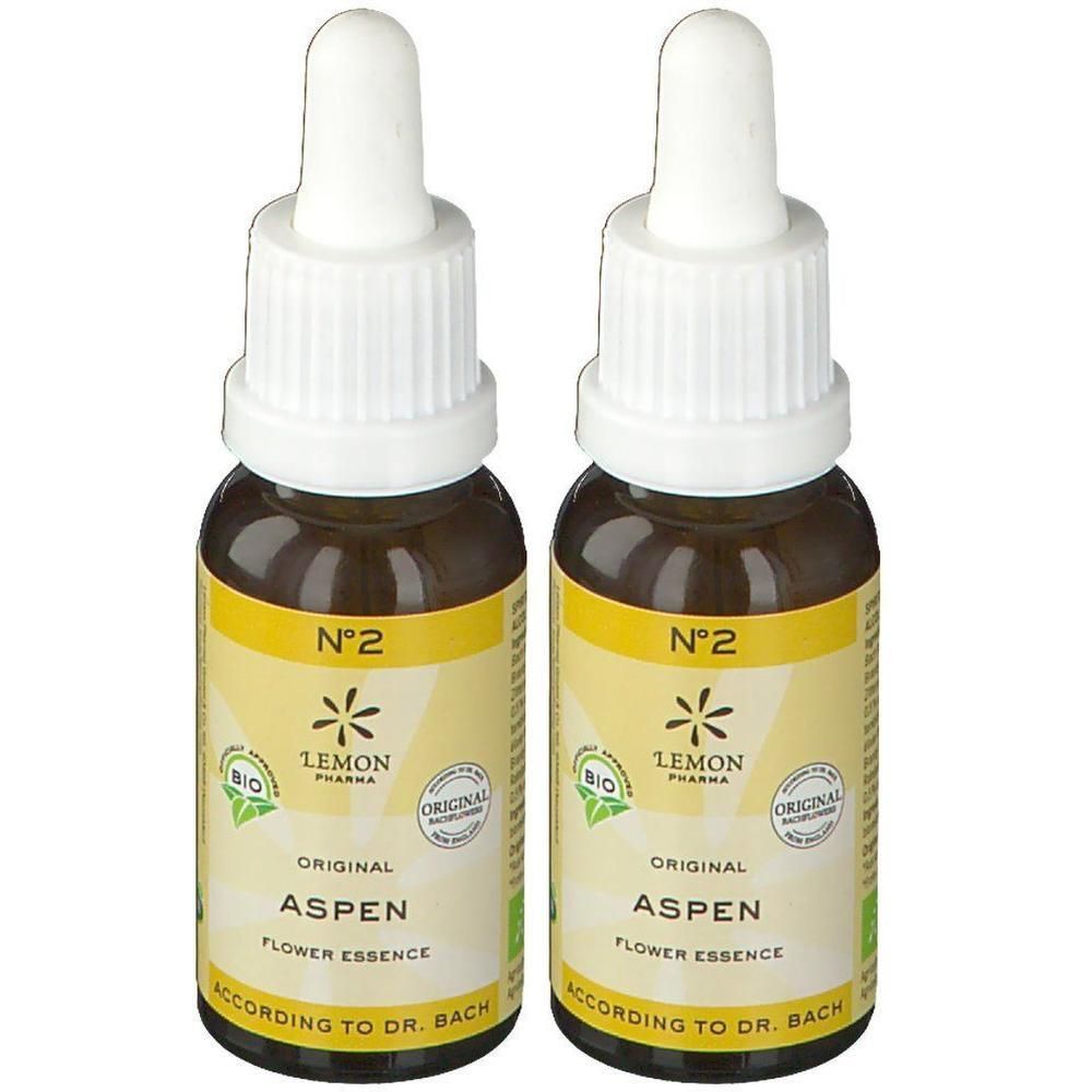 Bachblüten No.2 Aspen Bio 2x 2x20 ml Lösung