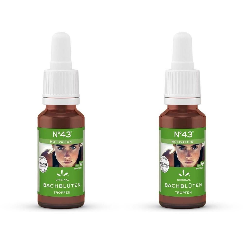 Bachblüten Nr.43 Motivation Tropfen 2x 2x20 ml zum Einnehmen