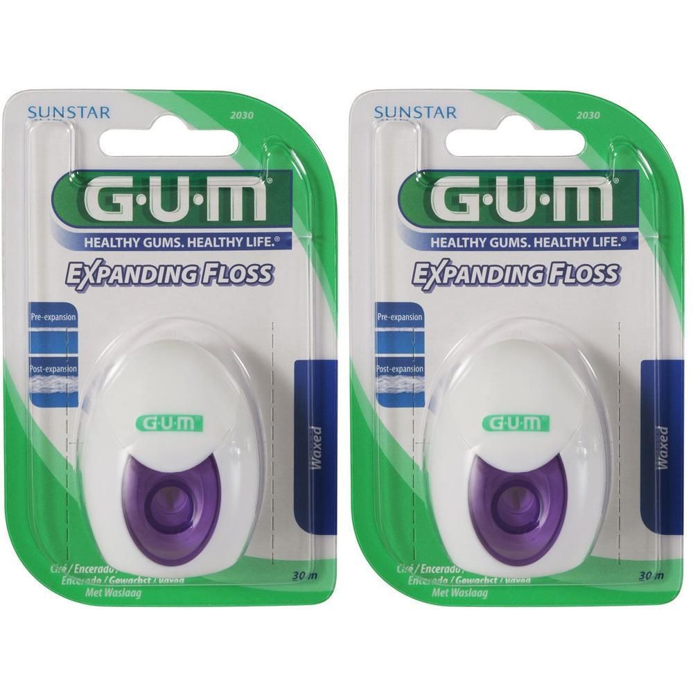 GUM Expanding Floss Flausch-Zahnseide 2x 2x30 m
