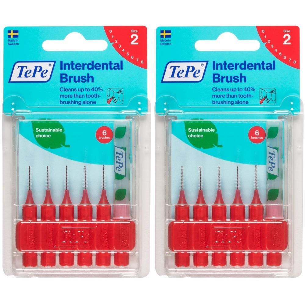 Tepe Interdentalbürste 0,5mm rot 2x 2x6 St Zahnbürste