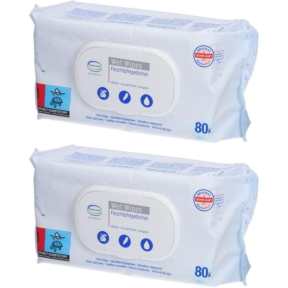 FORMA-care sensitive Feuchtpflegetücher Flowpack 2x 2x80 St Tücher