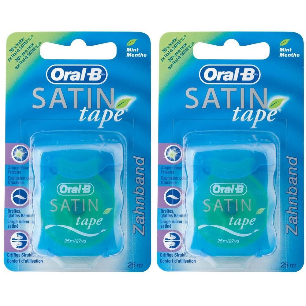 Oral B Zahnseide SATINtape blau Blisterkarte 2x 2x1 St