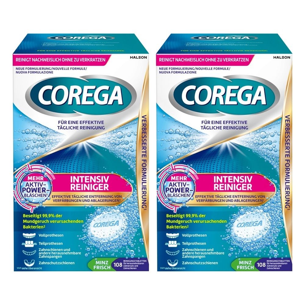 Corega Tabs Intensiv Reiniger 2x 2x108 St Tabletten