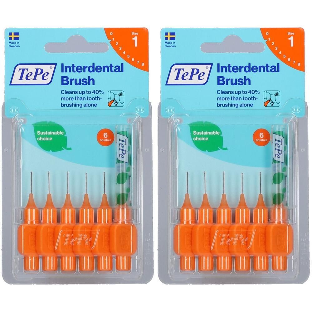 Tepe Interdentalbürste 0,45mm orange 2x 2x6 St Zahnbürste