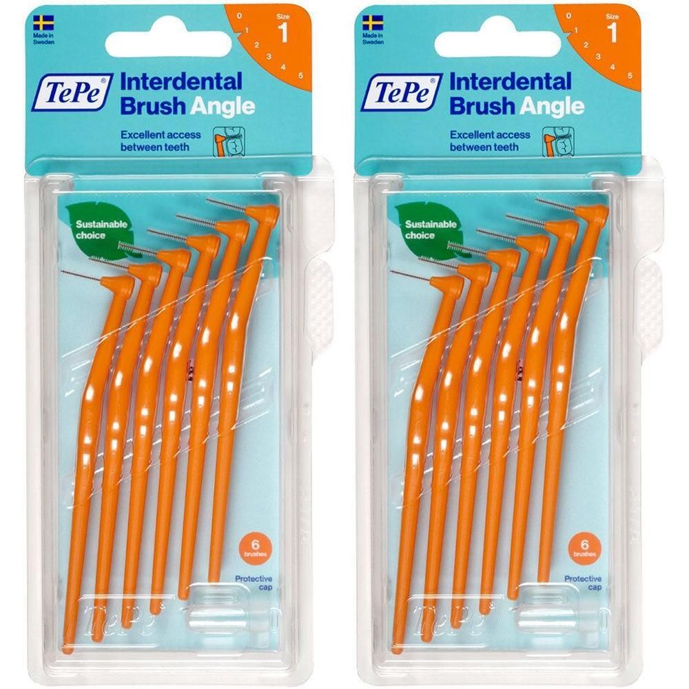 Tepe Angle Interdentalbürste 0,45mm orange 2x 2x6 St Zahnbürste